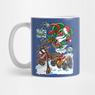 Santa Fink on a 4wd Sleigh Rudolf the Red Nosed Reindeer Mug